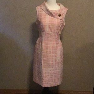 Classic style shift dress in lovely soft shade of pink and ivory.  Worn once.